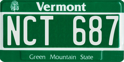 VT license plate NCT687