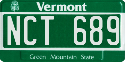 VT license plate NCT689