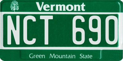 VT license plate NCT690