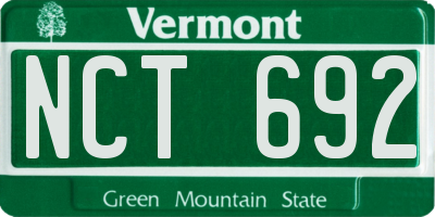 VT license plate NCT692