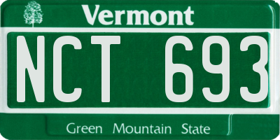 VT license plate NCT693