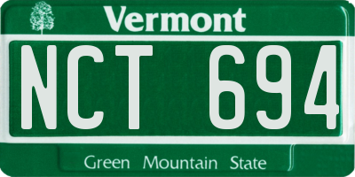 VT license plate NCT694