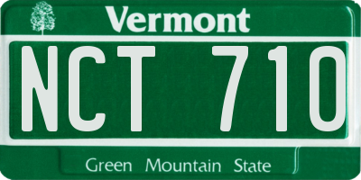 VT license plate NCT710
