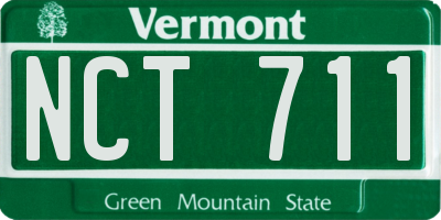 VT license plate NCT711