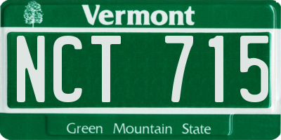 VT license plate NCT715