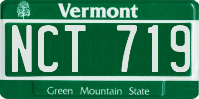 VT license plate NCT719
