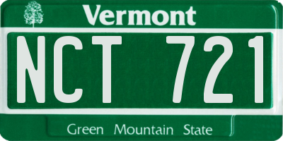 VT license plate NCT721