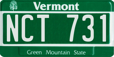 VT license plate NCT731