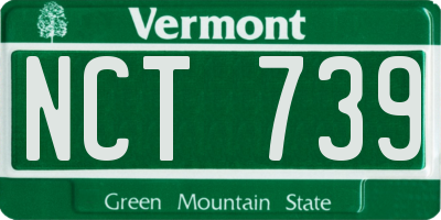 VT license plate NCT739