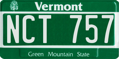 VT license plate NCT757