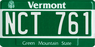 VT license plate NCT761