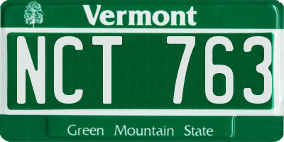VT license plate NCT763