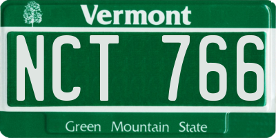 VT license plate NCT766