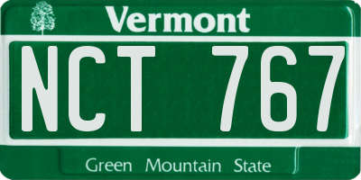 VT license plate NCT767
