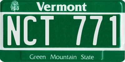 VT license plate NCT771