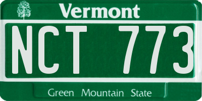 VT license plate NCT773