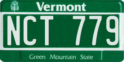 VT license plate NCT779