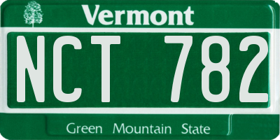 VT license plate NCT782