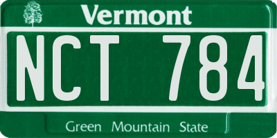VT license plate NCT784
