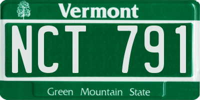 VT license plate NCT791