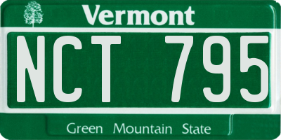 VT license plate NCT795