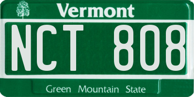 VT license plate NCT808
