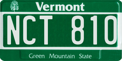 VT license plate NCT810