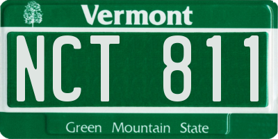 VT license plate NCT811