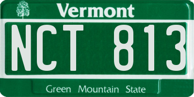 VT license plate NCT813
