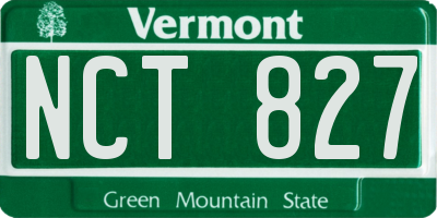 VT license plate NCT827