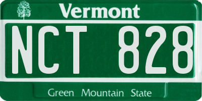VT license plate NCT828