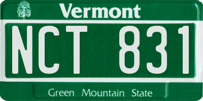VT license plate NCT831