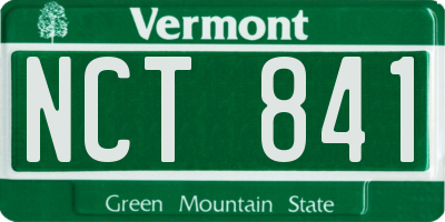 VT license plate NCT841