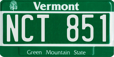 VT license plate NCT851