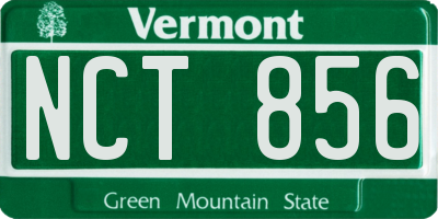VT license plate NCT856