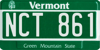 VT license plate NCT861