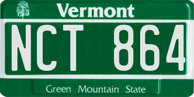 VT license plate NCT864