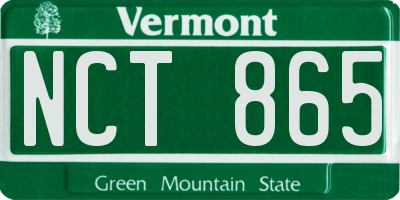 VT license plate NCT865