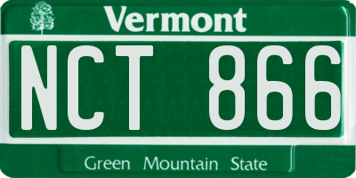 VT license plate NCT866