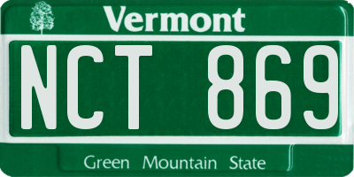 VT license plate NCT869