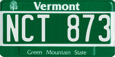 VT license plate NCT873