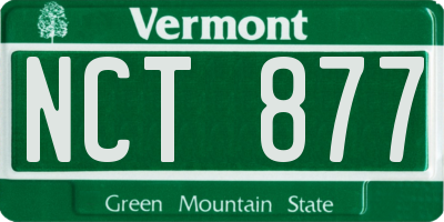 VT license plate NCT877