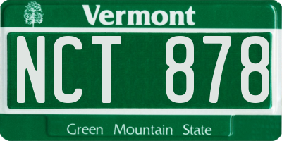 VT license plate NCT878