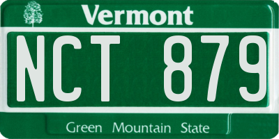 VT license plate NCT879