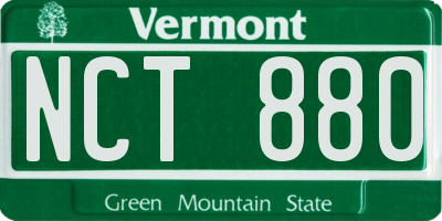 VT license plate NCT880