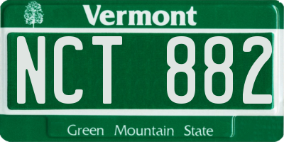 VT license plate NCT882
