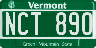 VT license plate NCT890