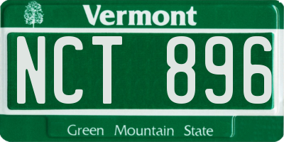VT license plate NCT896