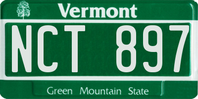 VT license plate NCT897