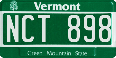 VT license plate NCT898